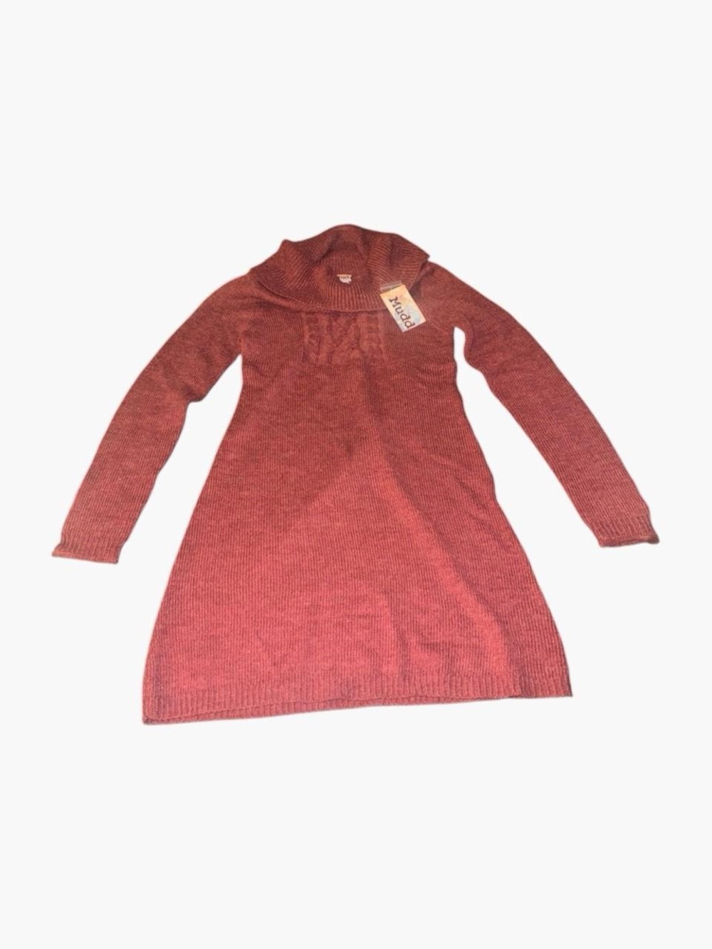 Mudd Coral Cowl Neck Sweater Dress